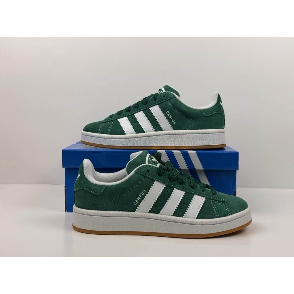 Adidas Campus 00s J Sneakers Size 5 Kids  / 6.5 Women's Suede Green White IH7492